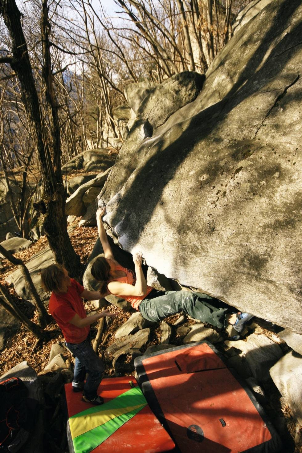 i flytsonen: – Det jeg liker best med klatring er flytsonen, når du tar i maks, og kun tenker på klatring, sier Therese. Her på La pelle (8A) i Cresciano i Sveits i 2010. Foto: Henning Wang i flytsonen: – Det jeg liker best med klatring er flytsonen, når du tar i maks, og kun tenker på klatring, sier Therese. Her på La pelle (8A) i Cresciano i Sveits i 2010. Foto: Henning Wang