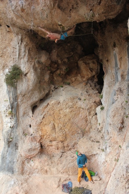 Magnus MItbø på Devers Royale (8c+/9a), sektor Trebenna west sol. Foto Hans-Johan Norstrand