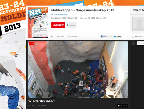 Skjermdump fra NM i Molde Skjermdump fra NM i Molde
