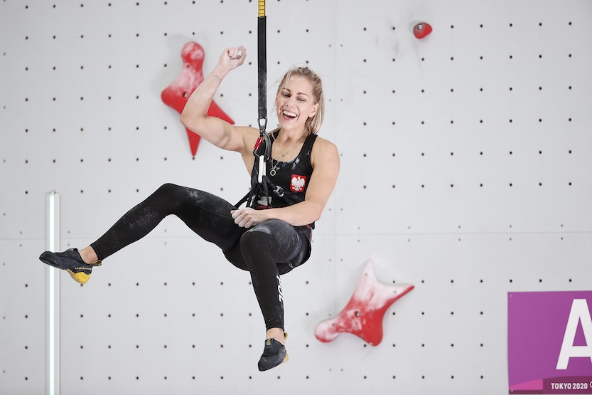 NY VERDENSREKORD: Aleksandra Miroslaw satte ny verdensrekord i speed med 6,84 sekunder. Foto: Dimitris Tosidis/IFSC 51360693428_7fb958e666_o