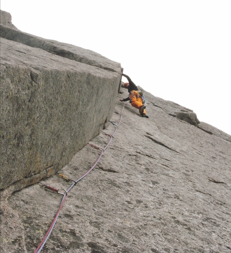 Presten: Dag Hagen nyter 9. taulengde på Vestpillaren (6, 12 tl.). Foto: Roger Ebeltoft Presten