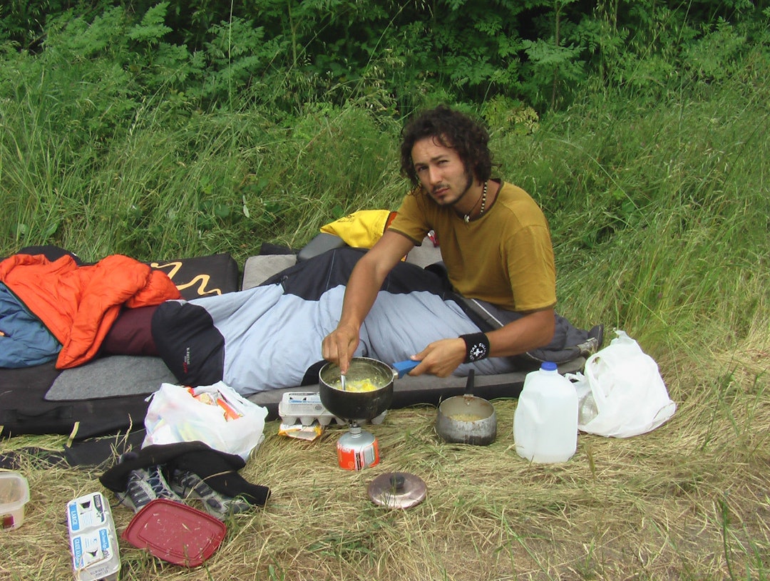 PÅ ROADTRIP: Henning på roadtrip i USA tilbake i 2006. Her hadde han bodd nesten en måned under åpen himmel.  Etter nesten en måned under åpen himmel på Roadtrip i USA 2006