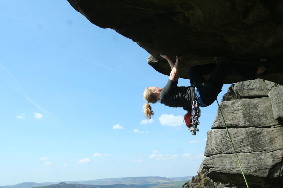 I bratta: Paula Voldner på Quieteus (E2 5c), Stanage North High Neb. Peak-District-England-Paula-Voldner-4