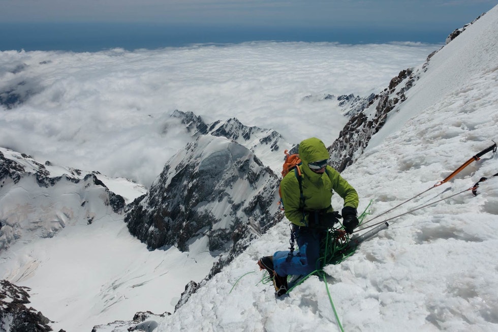 MELKESYRE: Kort pause for å få vekk melkesyra i leggene og det er igjen min tur å ta over den skarpe enden. AoRaki-New-Zealand-6