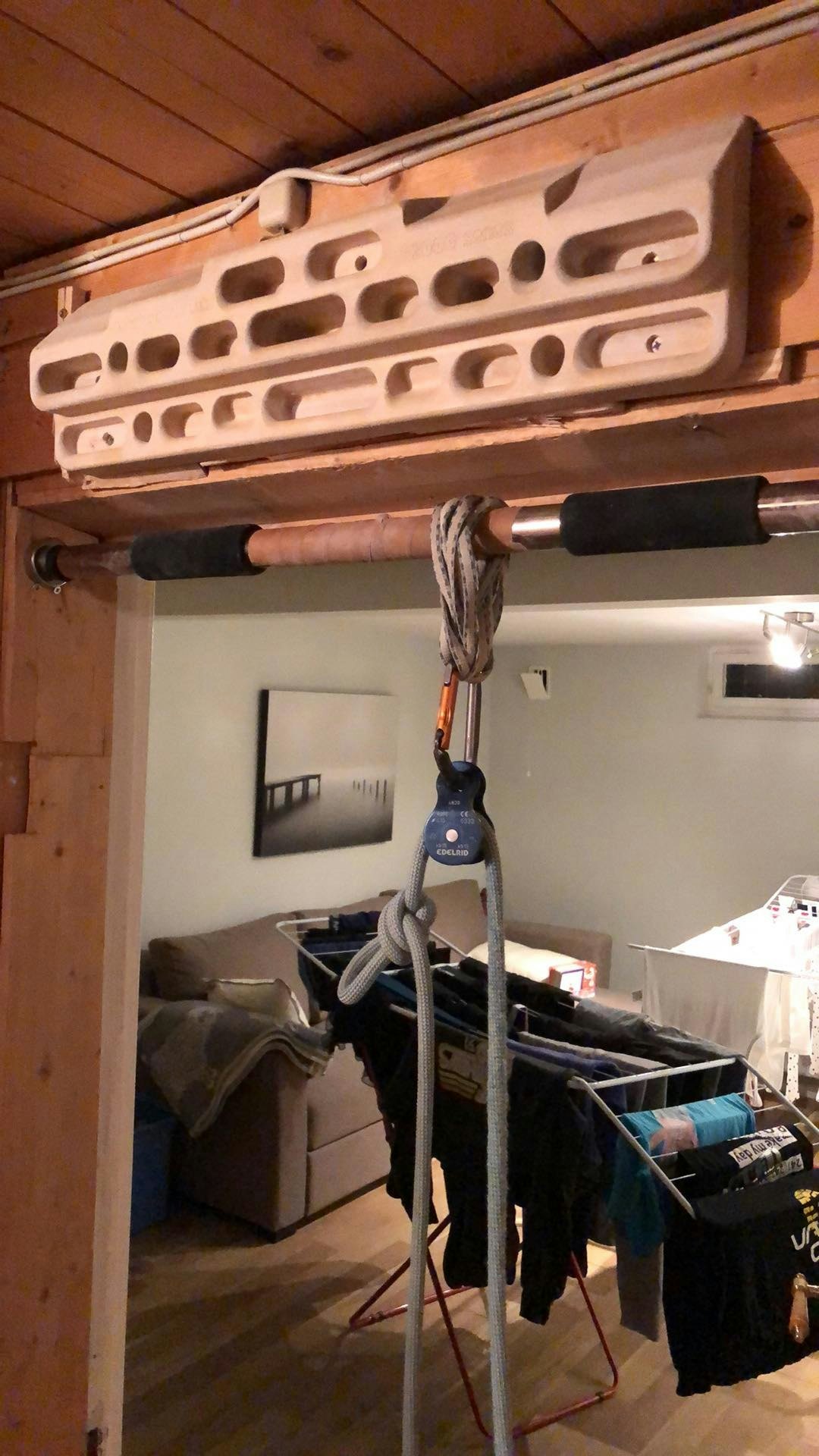 EGENTRENING: Blir campus og klesvask framover nå, melder Stian. Foto: Stian Christophersen campus og klesvask