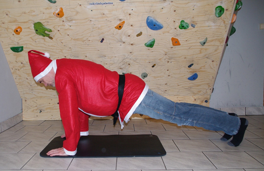 ØVELSE 4: Håndstående løping (mountain climber). ØVELSE 4: Håndstående løping (mountain climber).