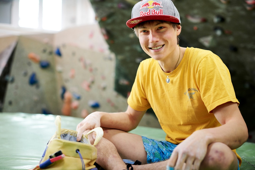 STERK: Tyske Alex Megos. Foto: RedBull photofiles Alex Megos Bibliographie