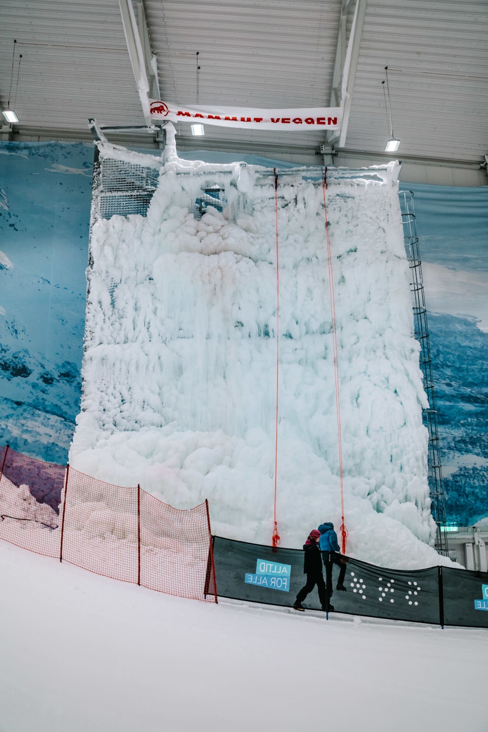 Isveggen på SNØ. Foto: Anders Vestergård Isvegg, SNØ, Lørenskog