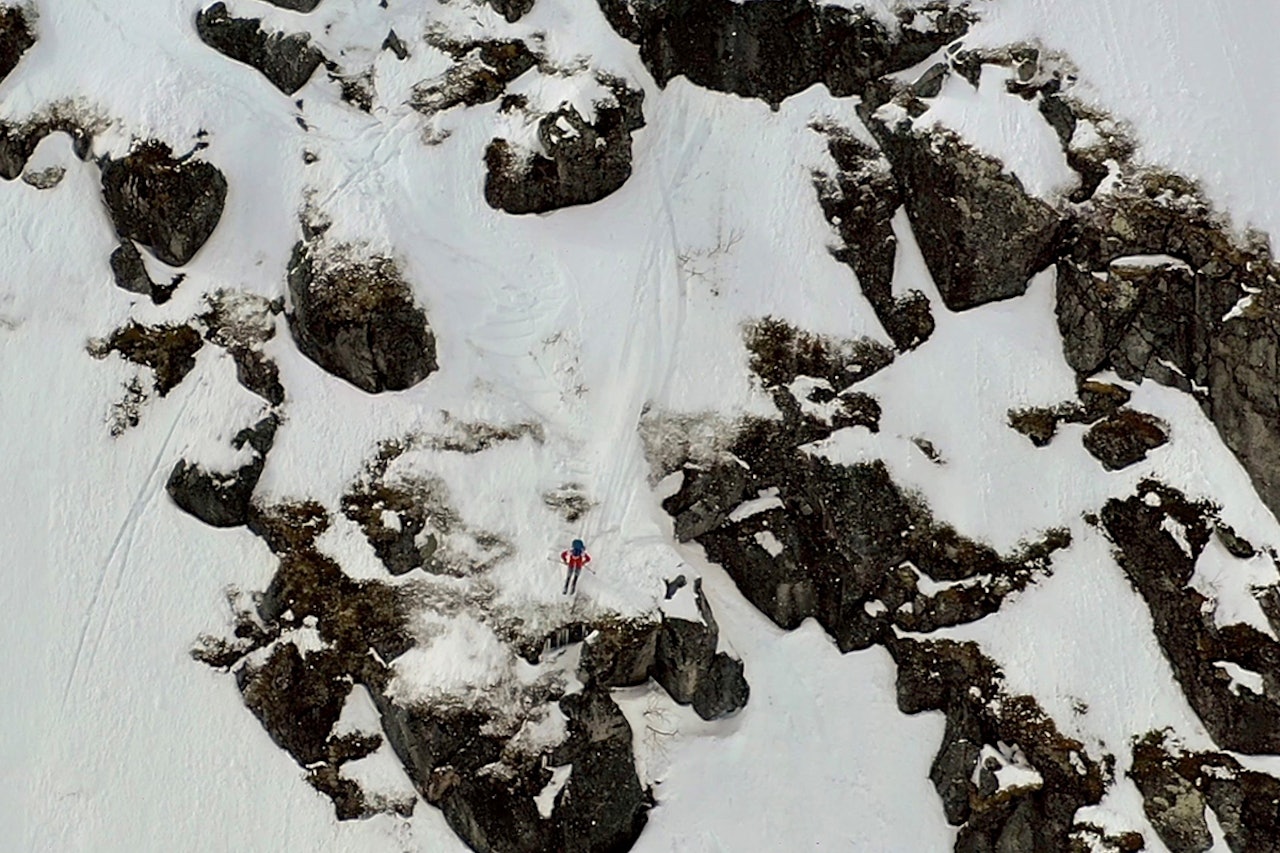 FRIKJØRING: Det ble arrangert frikjøringsfest ved Djeveltanna i Troms. Foto: Høtten Freeride Høtten Freeride Djeveltanna