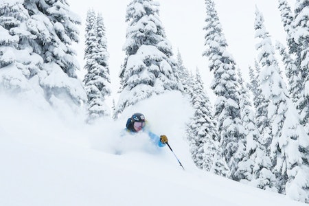 PUDDER: Robert Pallin Aaring (på bildet) og Heidi Pallin Aaring traff mildt sagt blink med forholdene i Whistler. Foto: Privat PUDDER: Robert Pallin Aaring (på bildet) og Heidi Pallin Aaring traff mildt sagt blink med forholdene i Whistler. Foto: Privat