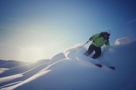 VANT: Rolf Jørgensen nyter fin skikjøring på Haukeliseter i romjula. Foto: Eivind Skeie