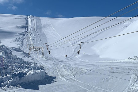 FINE FORHOLD: Slik så det ut på Folgefonna tirsdag denne uken. Foto: Fonna Glacier Folgefonna sommerski