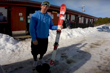 SKIEDIT: Marcus Kleveland kjører ski i ny edit - med et imponerende høyt nivå. Foto: Petter Ulsletten Marcus Kleveland twintip freeski