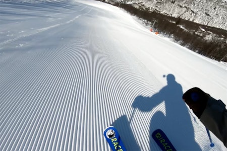 ÅPENT: Solheisen holder åpent i helgen. Her tester Kaj Zackrisson løypa. Foto: Skjermdump Kaj Zackrisson SOlheisen