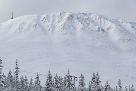Gaustatoppen, hjem til to sammenslåtte skisentre og selveste høvdingen av østlandets fjell. Foto: Øyvind Waitz Gaustatoppen fri flyt topptur guide ski skisenter