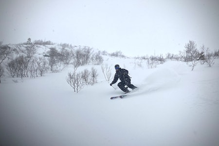 BLÅDALEN: Øystein Bjelland er fornøyd med forholdene. Foto: Magnus Utkilen Blådalen Sunnmøre Øystein Bjelland