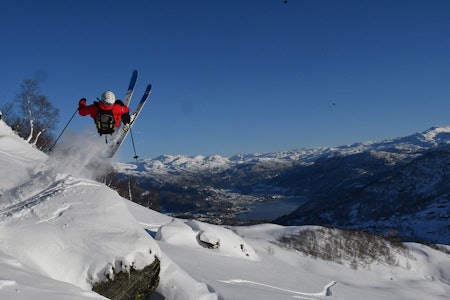 SATSER: Sauda har skyhøye ambisjoner, og vil bygge gondol til over 60 millioner kroner. Det vil gi enkel og lengre tilgang til frikjøringsområder som dette. Foto: Per Inge Fjellheim Sauda Gondol