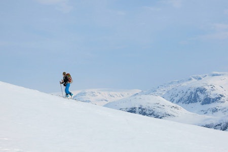 POPULÆRT OMRÅDE: Jordalen har etterhvert blitt et populært område for topptur på Voss. Foto: Mari Røen Voss topptur Jordalen