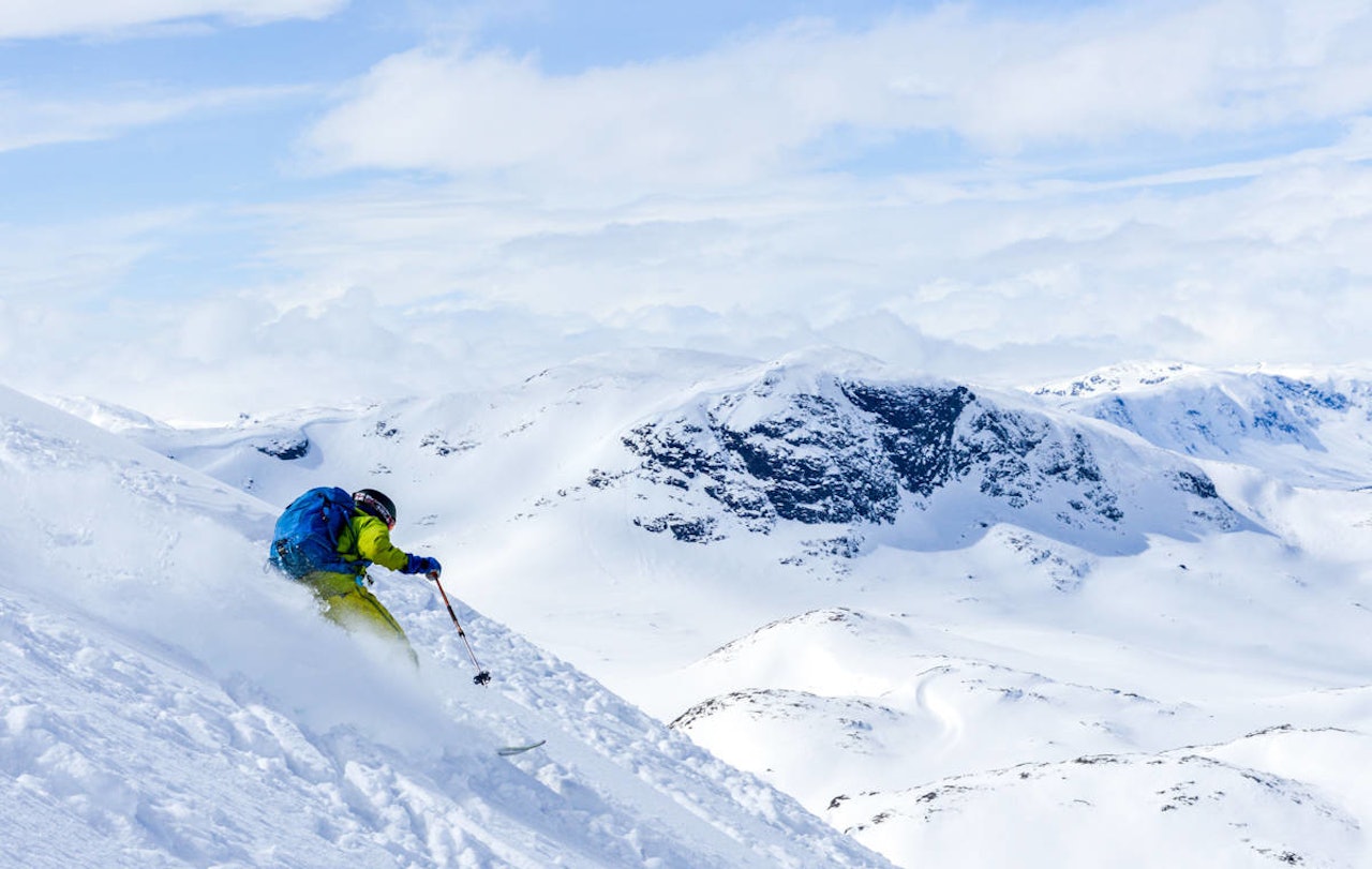 Bitihorn frikjøring topptur randonee ski alpint skisenter beitostølen