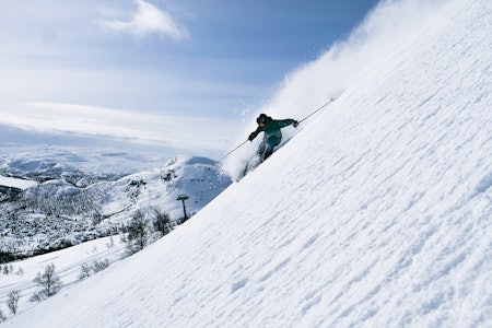 ÅPENT: Hovden skal holde åpent i påska. Det ble klart mandag kveld. Her fra skianlegget lørdag i forrige uke. Foto: Robbin Tiller Hovden