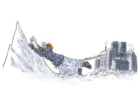 DIAGNOSE: Ski obsessive disorder. Illustrasjon: Didrik Magnus-Andresen