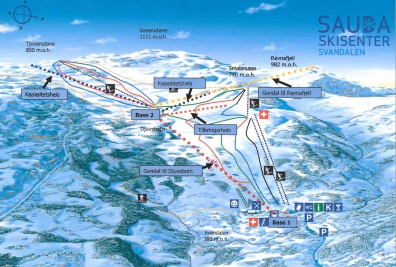 Sauda topptur freeride BCC frikjøring pudder gondol ski alpint snowboard randonee