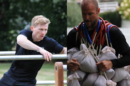FINALE: Magnus Midtbø og Aksel Lund Svindal møtes fredag i Mesternes Mester-finale. Foto: NRK Mesternes Mester