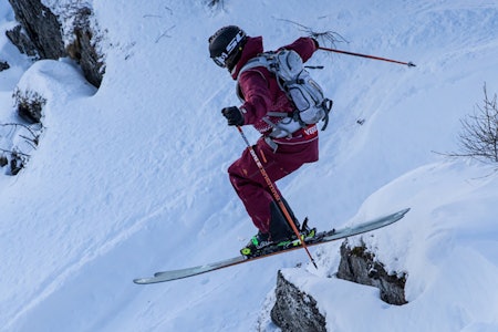 KLAR FOR FWT: Det finnes ikke mange bilder av David Deliv - men her er han i aksjon under Verbier i 2017. Foto: Thomas Bekker David Deliv