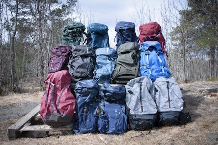 TEST AV SEKKER: Test av 15 tursekker for fjelltur. Foto: Gunhild Aaslie Soldal Ryggsekk test tursekk