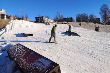 PARK I OSLO: Slik ser parken på Torshov ut. Foto: Henrik Alpers Torshovdalen ski snowboard