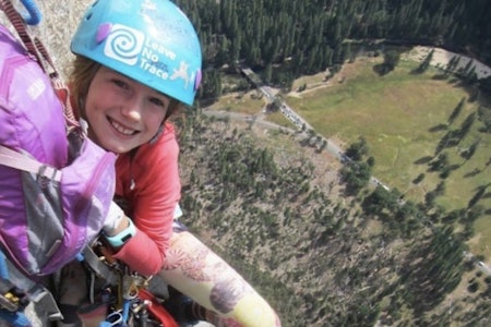 NY REKORD: Ni år gamle Pearl Johnson er tidenes yngste som har klatret El Capitan. Foto: Instagram