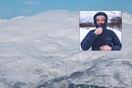 MOT BYGGING: Nikolai Schirmer er mot utbyggingen av Arctic Center. Det er i dette området destinasjonen vil være, ved Lille Blåmann i Tromsø. Foto: Trygge Toppturer/Nikolai Schirmer Arctic Center Nikolai Schirmer