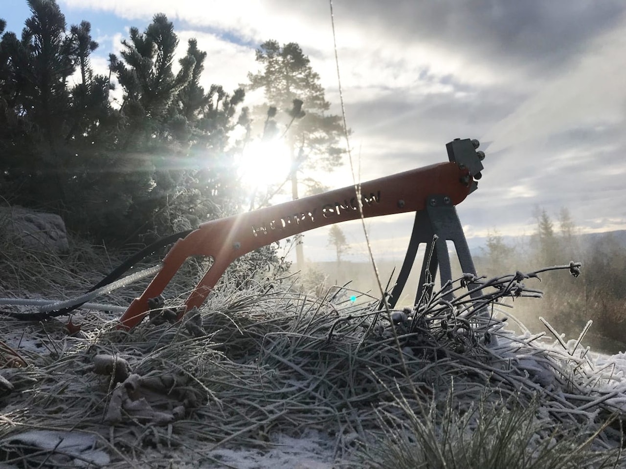 Happysnow gir bort en snøkanon til hagebruk til en Fri Flyt-leser. Foto: Asgeir Linberg Happysnow gir bort en snøkanon til hagebruk til en Fri Flyt-leser. Foto: Asgeir Linberg