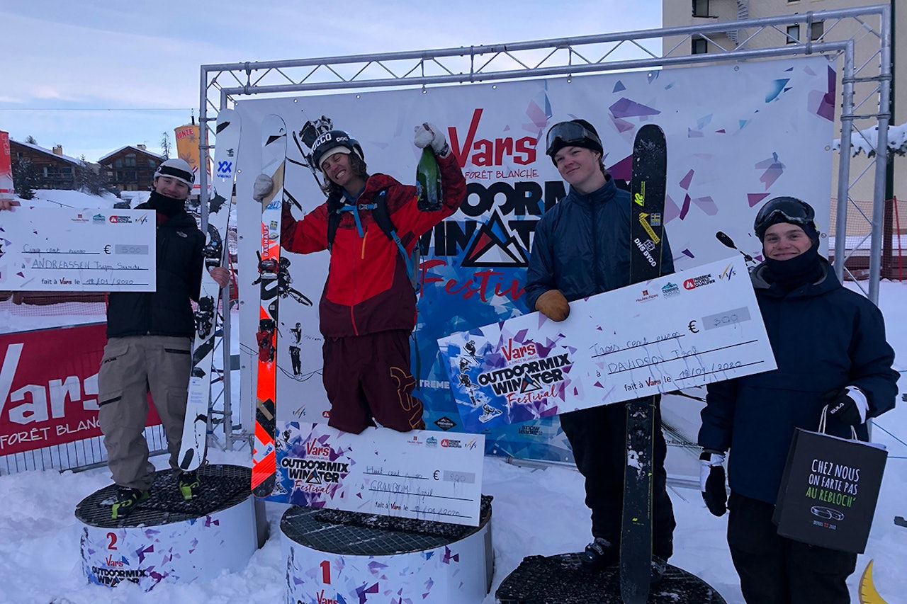 TURNE OG PALL: Trym Sunde Andreassen toppet turen med en pallplass. Foto: Privat Trym Sunde Andreassen på pallen