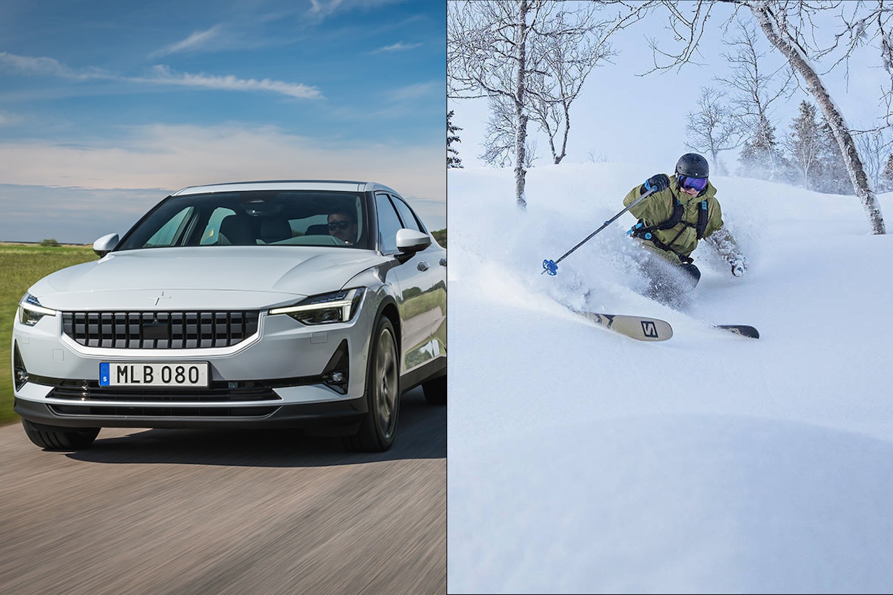 KUTTER KJØRING: Polestar 2-kunder ble lovet kjøring tur-retur Hemsedal fra Oslo. Nå blir turen kortet ned til Norefjell. Foto: Polestar/Kalle Hägglund Polestar 2 Hemsedal Norefjell
