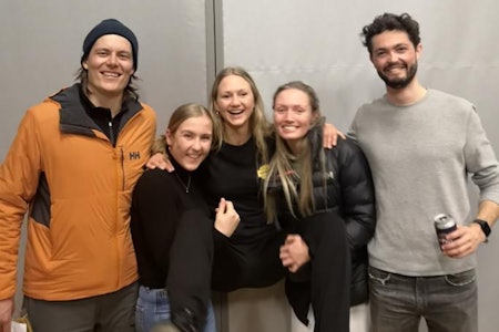 VANT: Siri Solstad vant, mens Øystein Aasheim og Vilde Fimreite kom på pallen i Bruson. Foto: Simen Aasheim Fem norske utøvere i Verbier.