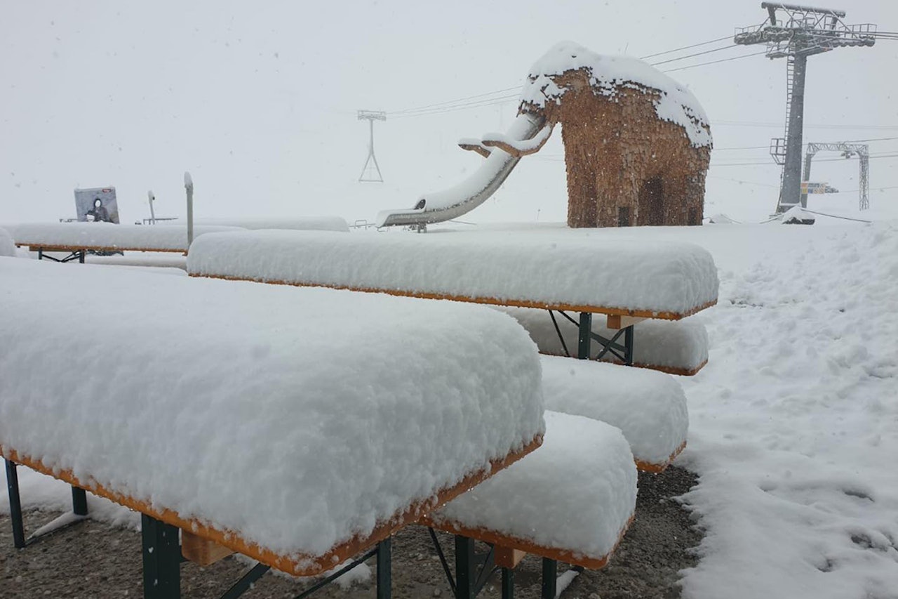 PÅFYLL: Det ble et solid august-påfyll av snø for Stubai. Foto: Stubai Stubai