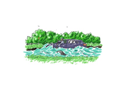 HOVEDFARTSÅRE: Det tegner til å bli en ny sommer med norgesferie i bil. Kjør pent! Fortrinnsvis på vegen. Illustrasjon: Didrik Magnus-Andresen HOVEDFARTSÅRE: Det tegner til å bli en ny sommer med norgesferie i bil. Kjør pent! Fortrinnsvis på vegen. Illustrasjon: Didrik Magnus-Andresen