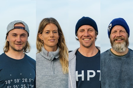 PÅ RETT KURS: Typisk norsk er det ikke, men denne gjengen har forstått at det er innafor å søke hjelp for å bli god. Foto: Hallvard Kolltveit Surfkurs viderekommen