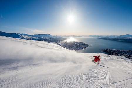 VM: Alpin-VM kan bli en realitet i Narvik i 2027 etter støtte fra regjeringen. Foto: Rune Dahl Alpin-VM Narvikfjellet Narvik