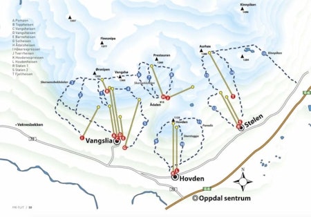 VANGSLIA: De to parallelle t-krokene i Vangslia er helt sentrale i skitilbudet i Oppdal. Lørdag falt heisvaieren på den ene av dem ned.  
