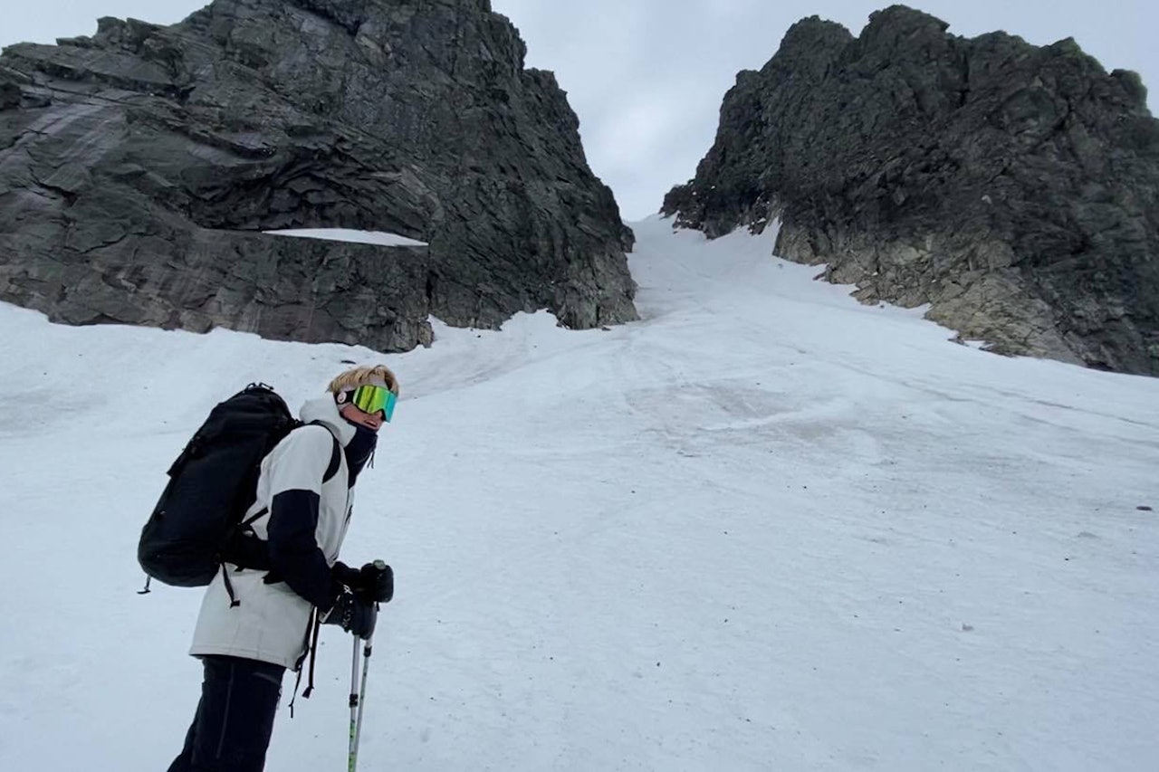 AUSTABOTNRENNA: Vetle og Pelle Gangeskar kjørte Austabotnrenna i helga, og fikk fine skiforhold. Foto: Pelle Gangeskar Austabotnrenna
