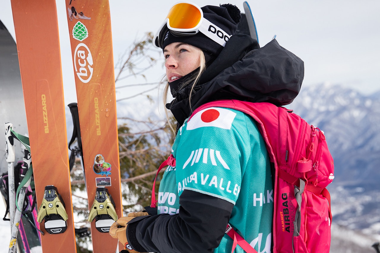 ÅRETS FØRSTE RENN: Hedvig Wessel under en av treningsdagene i Japan. Foto: Jeremy Bernard / FWT ÅRETS FØRSTE RENN: Hedvig Wessel under en av treningsdagene i Japan. Foto: Jeremy Bernard / FWT