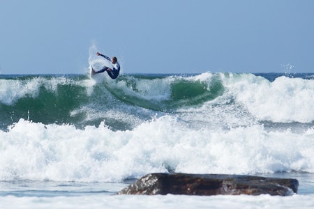 Sebastian Kjellström kunne nyte fantastiske forhold på Saltstein i 2013. Foto: Jostein Nilsen Sebastian Kjellström kunne nyte fantastiske forhold på Saltstein i 2013. Foto: Jostein Nilsen