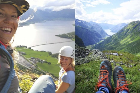 FJELL-SOMMER: Den første perioden etter at skitøyet er pakka vekk er digg, synes Marit Rolvsjord. Her fra en kveldsekespedisjon ved Jølstravatnet med Anja Blakar. Foto: @maritrolvsjord 