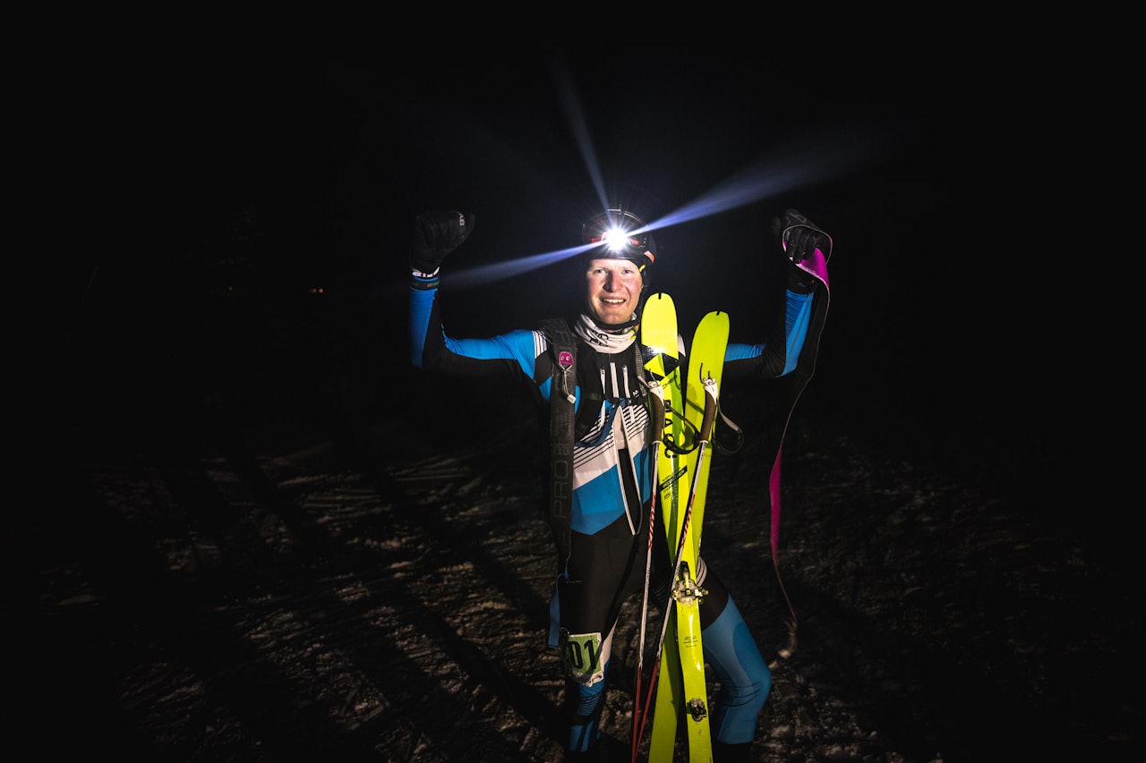 VINNEREN: Fornøyd vinner i herrer senior på sprinten, Sondre A. Svensli, Eidsvåg IL. Foto: Haakon Lundkvist VINNEREN: Fornøyd vinner i herrer senior på sprinten, Sondre A. Svensli, Eidsvåg IL. Foto: Haakon Lundkvist