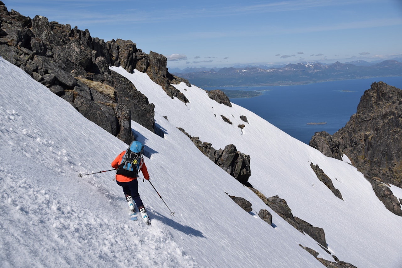 HERLIG: På det beste fikk gjengen 700 høydemeter med skikjøring. Her på Reinslettinden. Foto: Espen Nordahl HERLIG: På det beste fikk gjengen 700 høydemeter med skikjøring. Her på Reinslettinden. Foto: Espen Nordahl