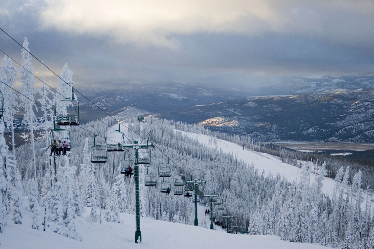 SELGES: Nå selges dette skianlegget i Montana. Foto: Katie Brady