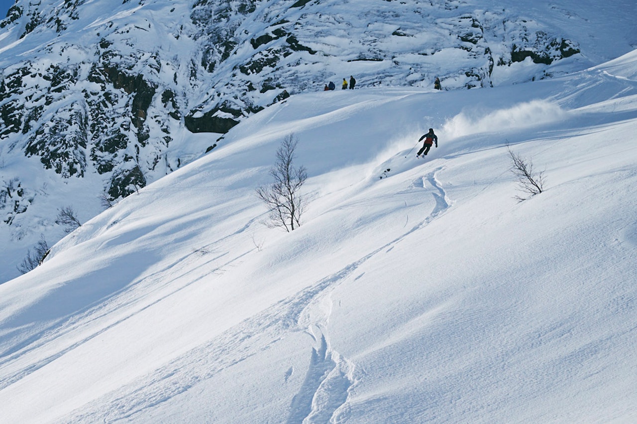 FINT: Det mangla ikke mye under Fjellsportfestivalen og frikjøringskonkurransen i Sogndal i år. Foto: Petter Olsen FINT: Det mangla ikke mye under Fjellsportfestivalen og frikjøringskonkurransen i Sogndal i år. Foto: Petter Olsen