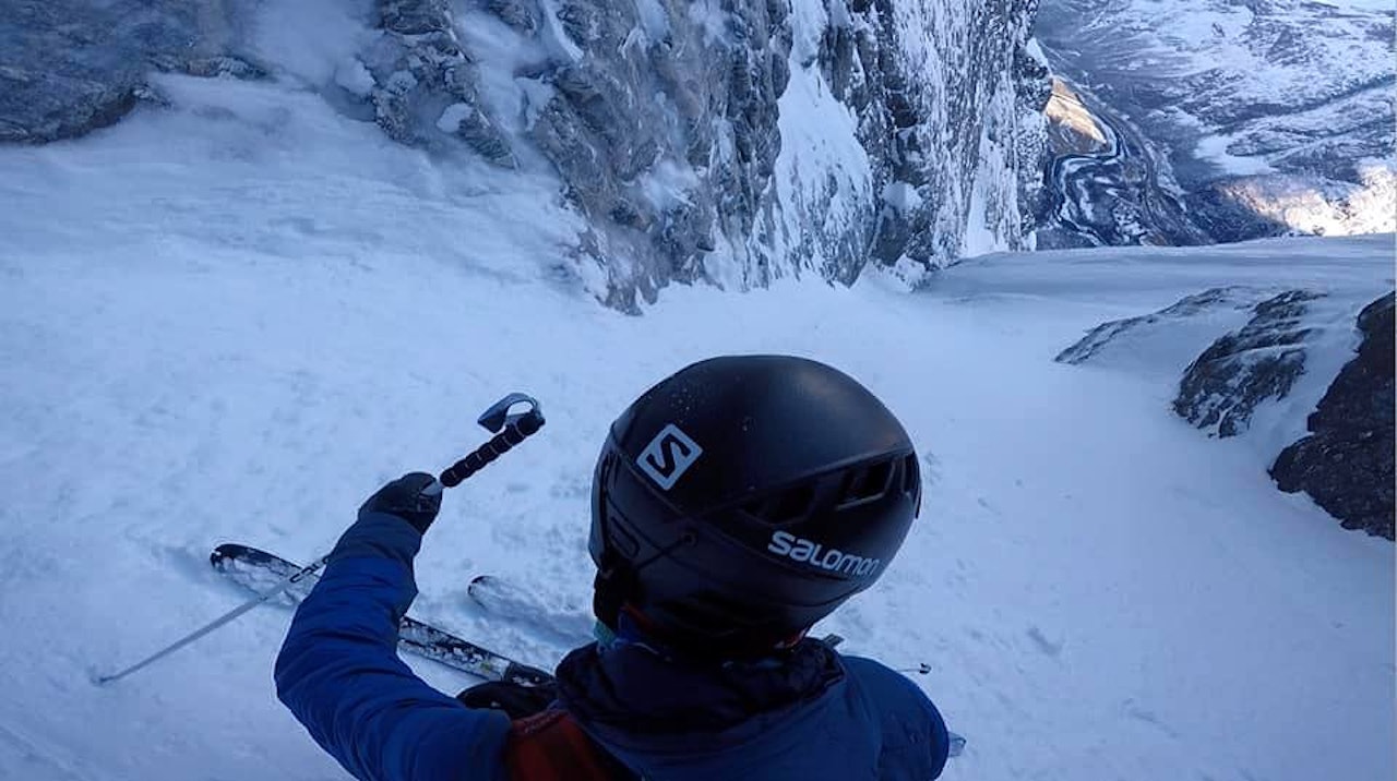 MED EGNE ORD: Les hva Kilian selv forteller om sin vanvittige førstenedkjøring i Romsdalen. Foto: Kilian Jornet MED EGNE ORD: Les hva Kilian selv forteller om sin vanvittige førstenedkjøring i Romsdalen. Foto: Kilian Jornet